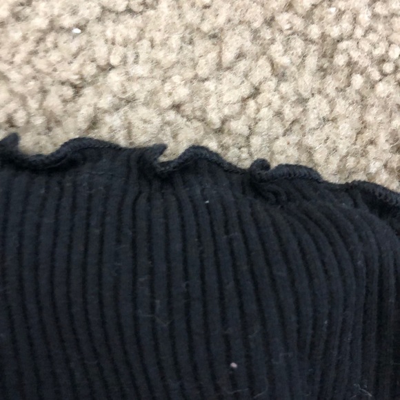 Black Ruffle Tube Top - Picture 2 of 3